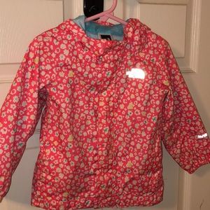 Girls north face rain jacket